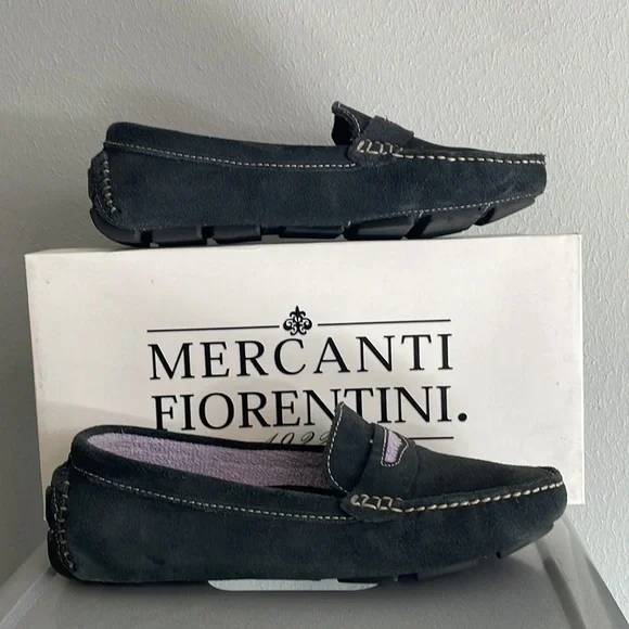 Mercanti Fiorentini Navy & Lavender Driving Moccasin - Picture 4 of 9